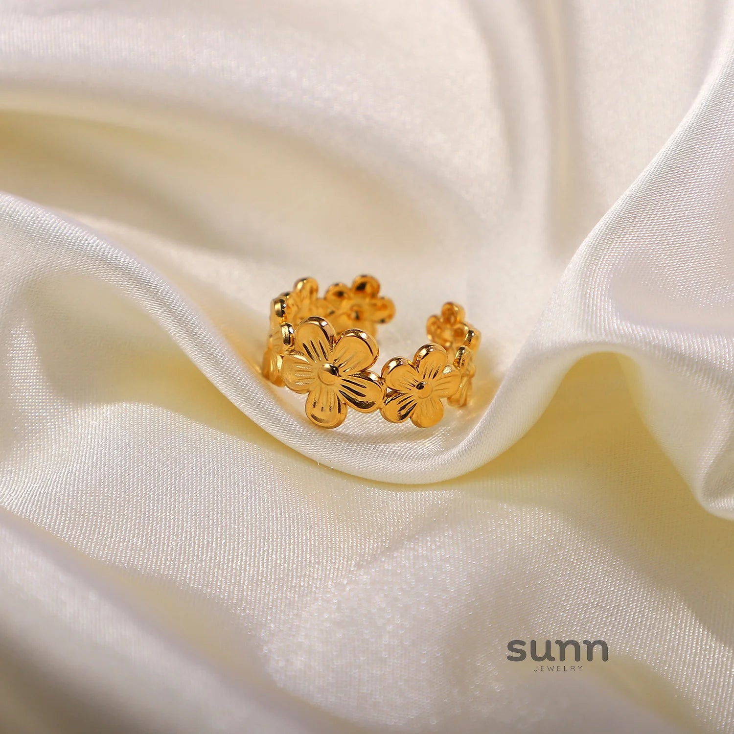 Anniston Floral Open Ring