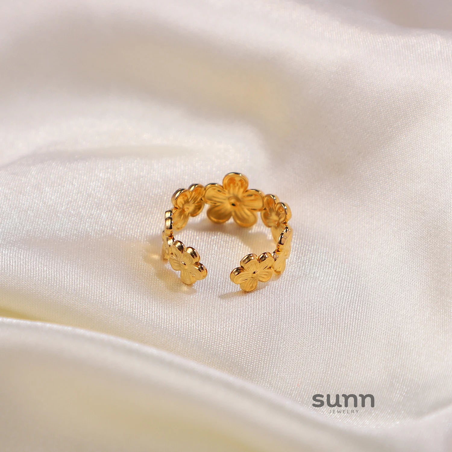 Anniston Floral Open Ring