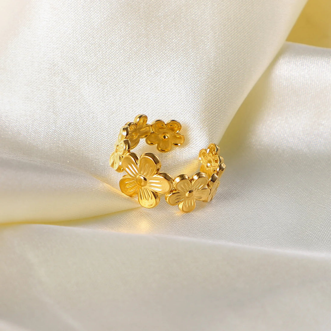 Anniston Floral Open Ring