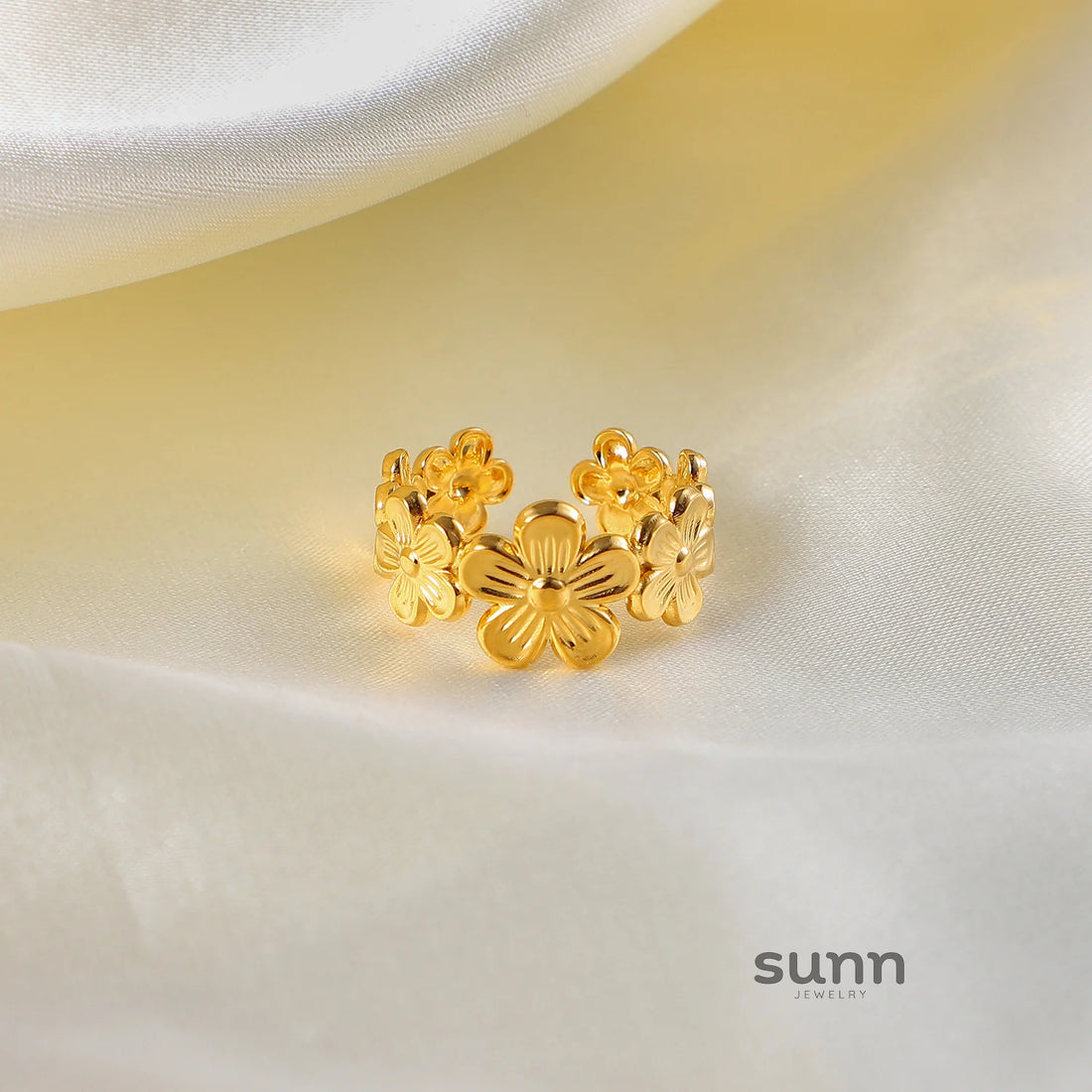 Anniston Floral Open Ring