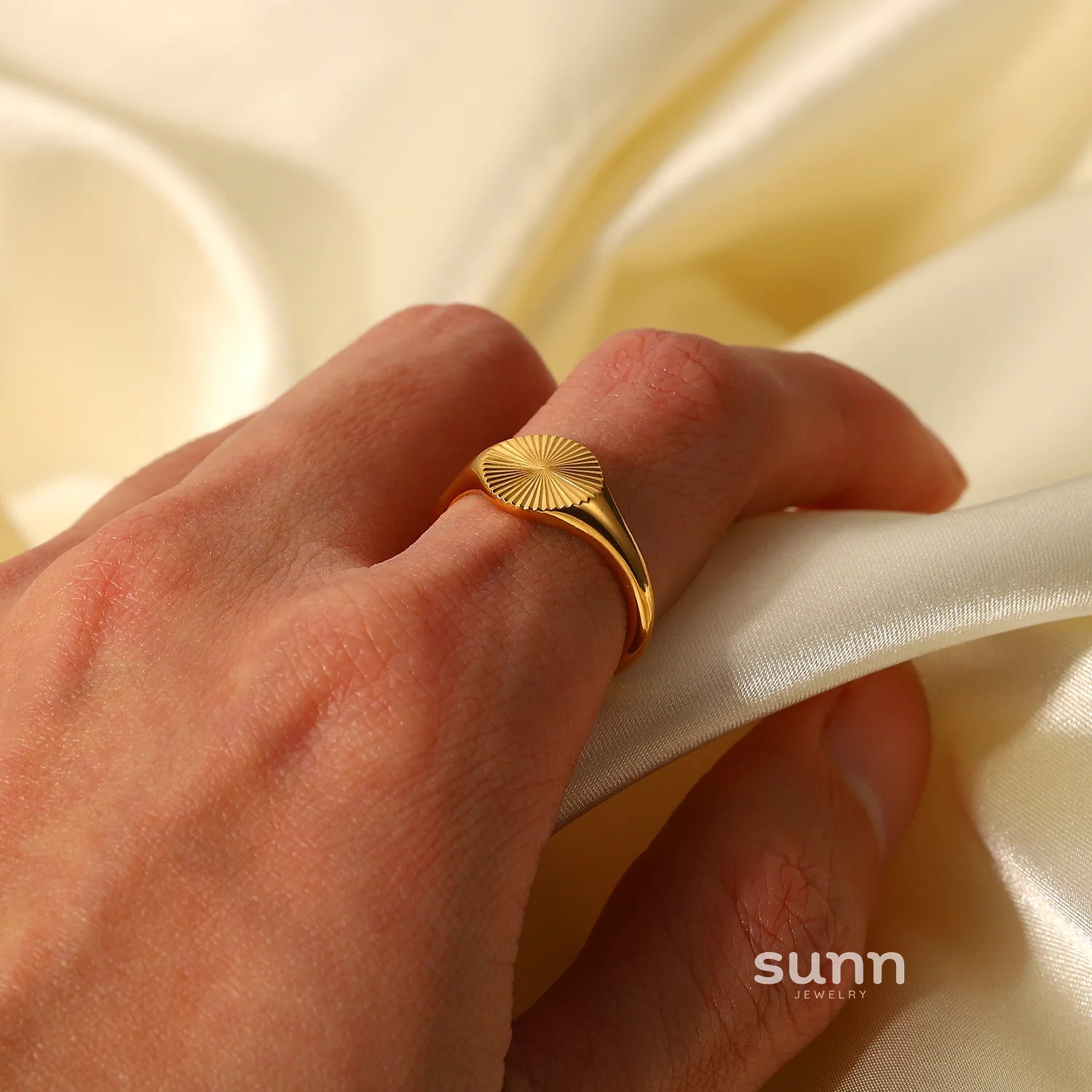 Annmarie Gold Stackable Sun Ring