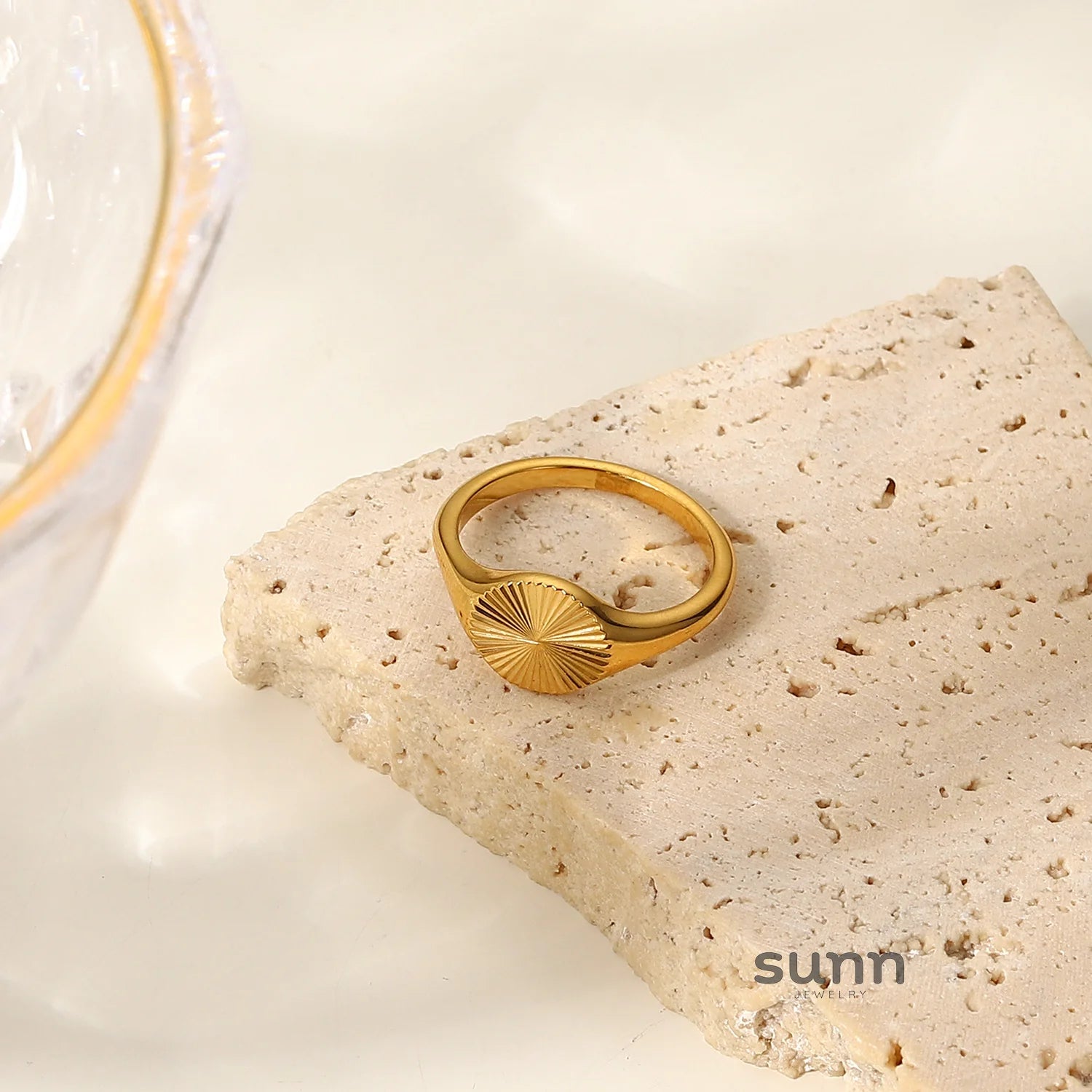 Annmarie Gold Stackable Sun Ring