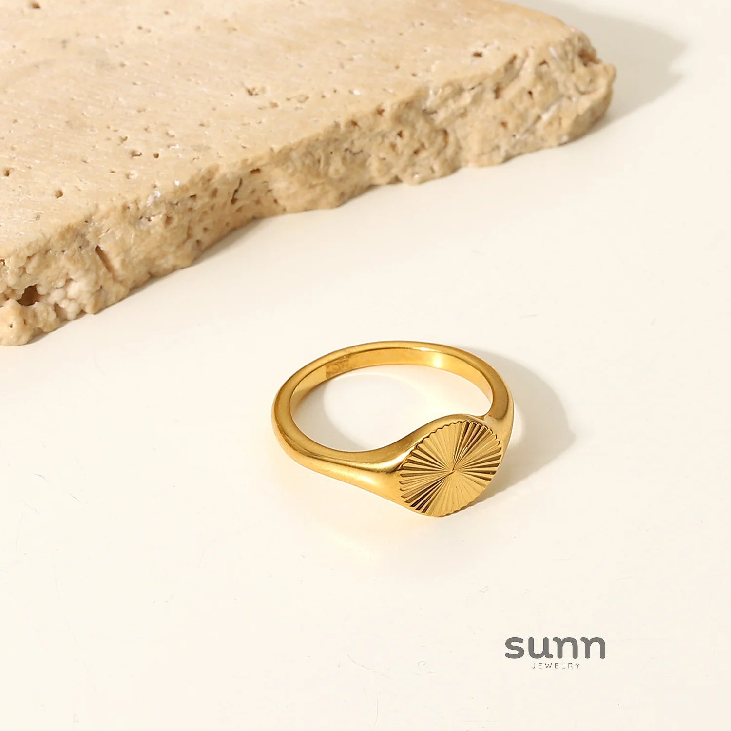 Annmarie Gold Stackable Sun Ring