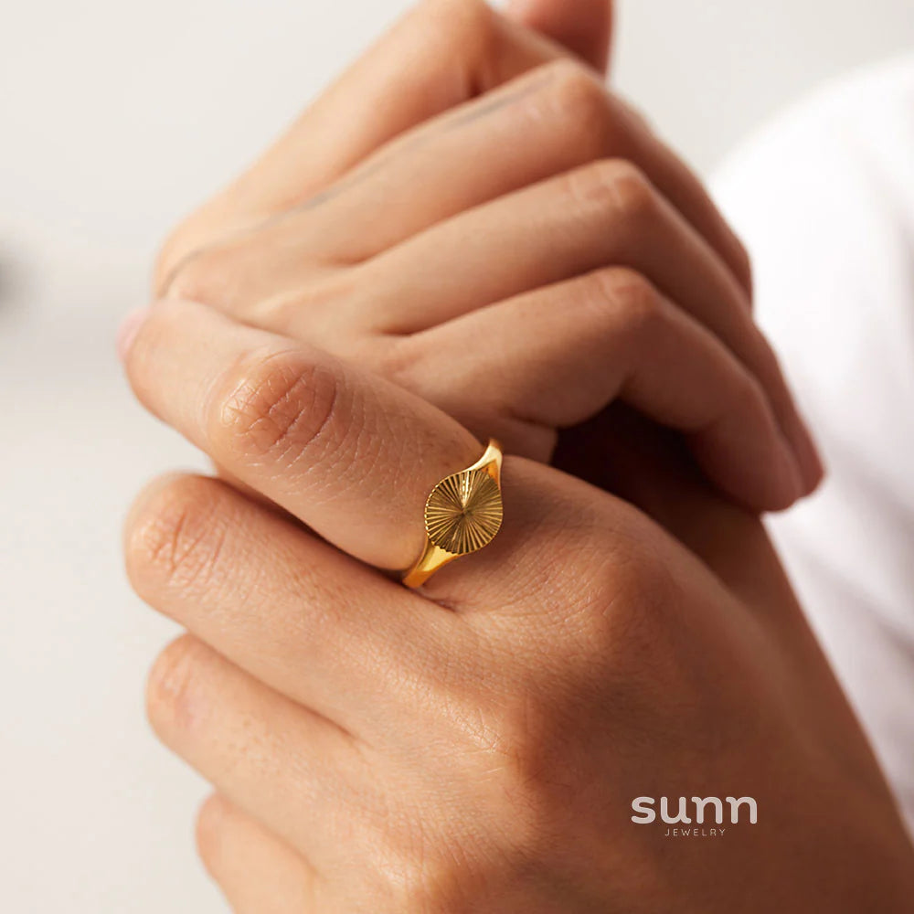 Annmarie Gold Stackable Sun Ring