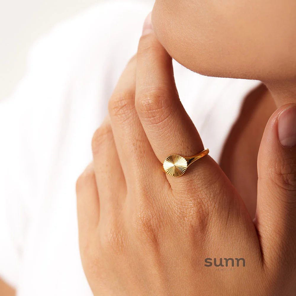Annmarie Gold Stackable Sun Ring