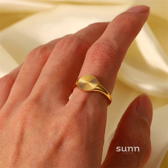 Annmarie Gold Stackable Sun Ring