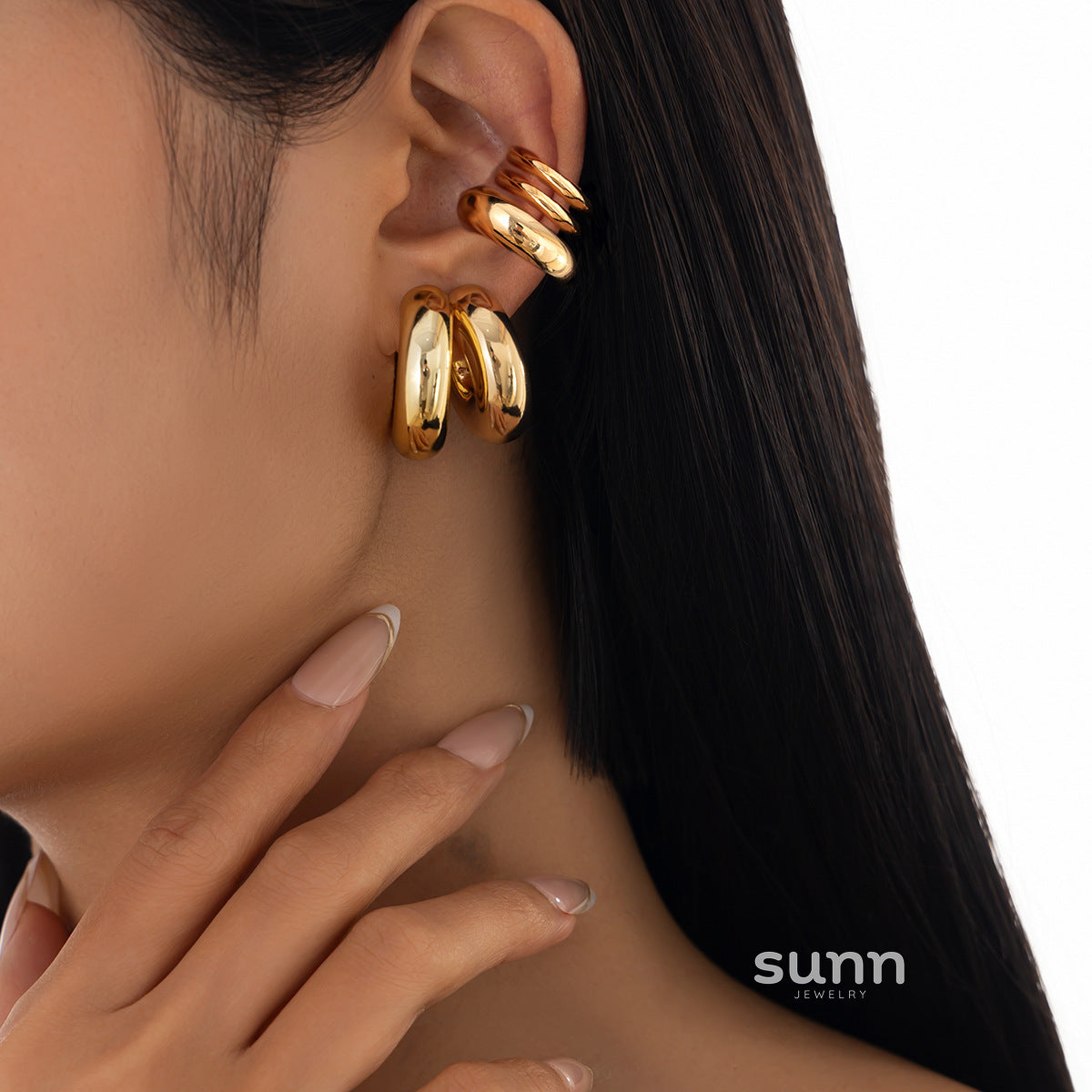 Annslee Sleek C-Shape Ear Cuff Set [S8IA0HSD]