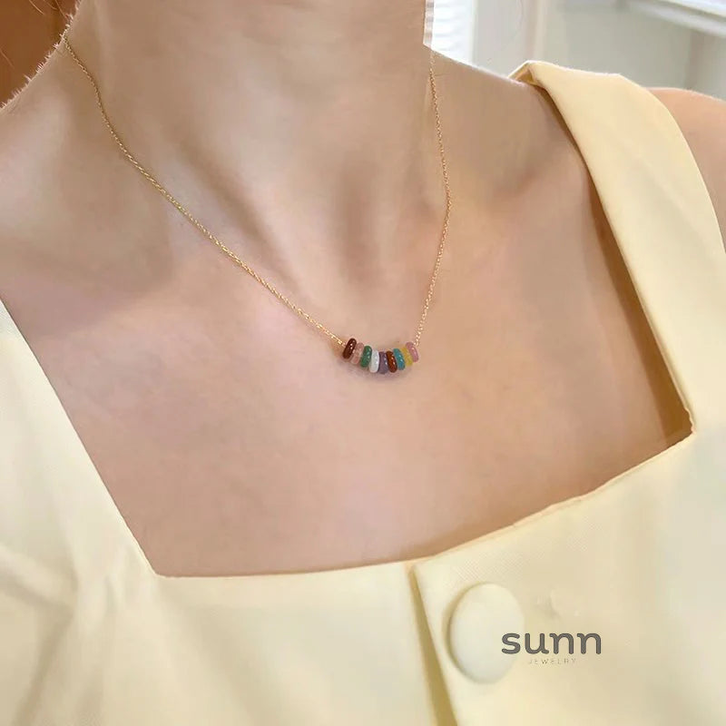 Anny Colorful Circle Necklace