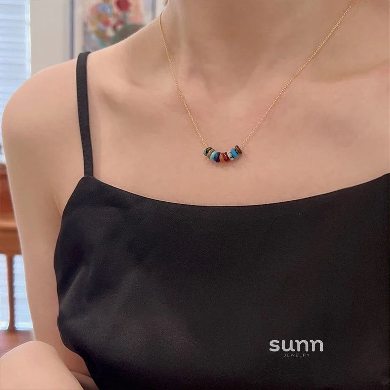 Anny Colorful Circle Necklace