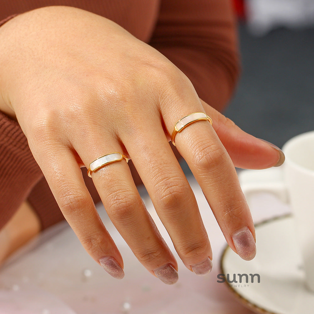 Anora Delicate Shell Rings [WBWVUEI0]