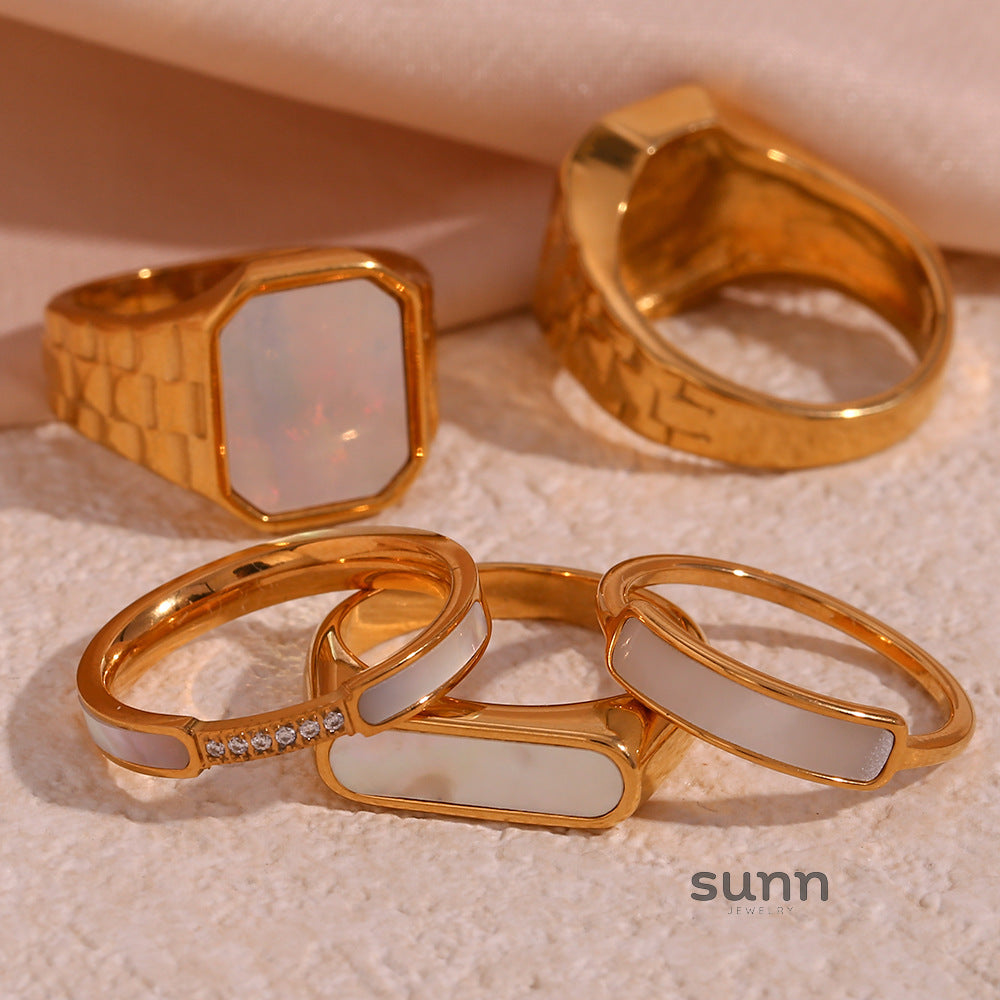 Anora Delicate Shell Rings [56N32JYG]