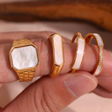 Anora Delicate Shell Rings [OXISLUAP]