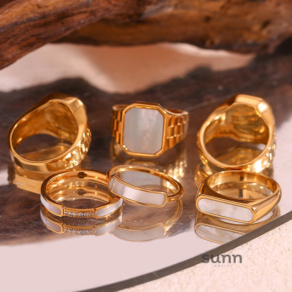 Anora Delicate Shell Rings [OXISLUAP]