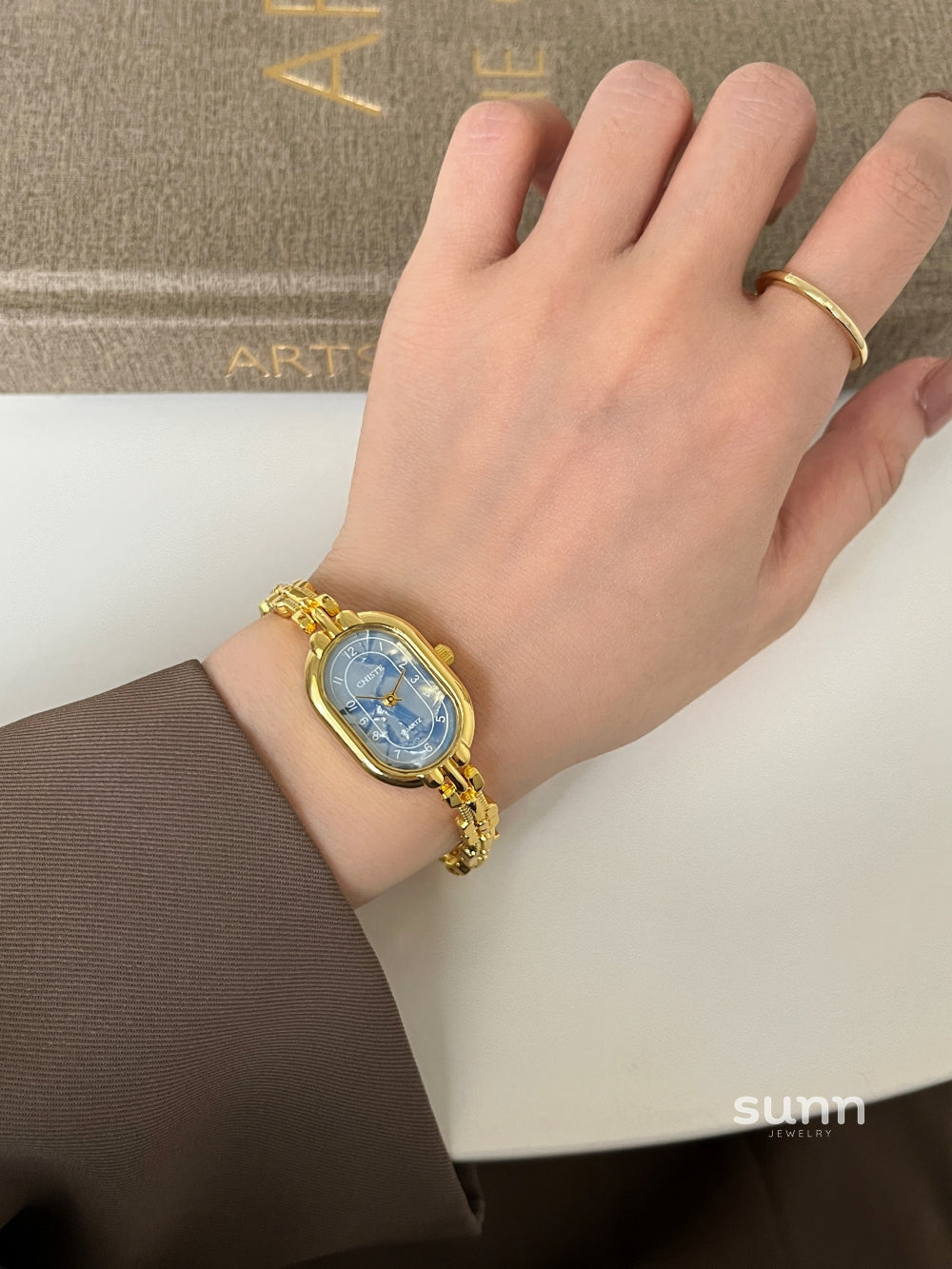 Anslee Mother-of-Pearl Bracelet Watch [U2E11PMD]