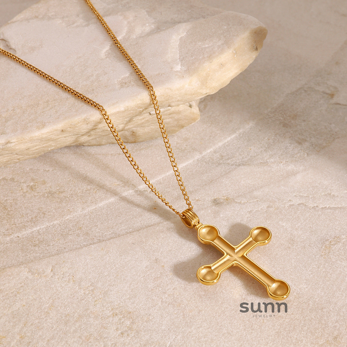 Anusha Diamond Cross Sweater Necklace [7WIYSZKX]