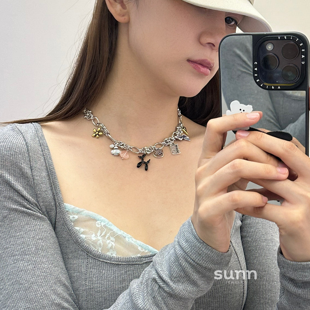 Anya Layered Puppy Necklace [QNXKVTH7]