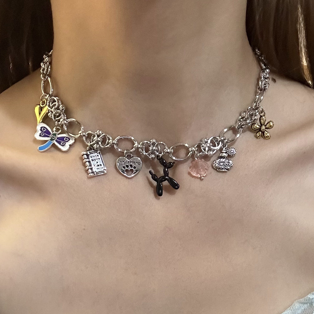 Anya Layered Puppy Necklace [17T7PQHD]