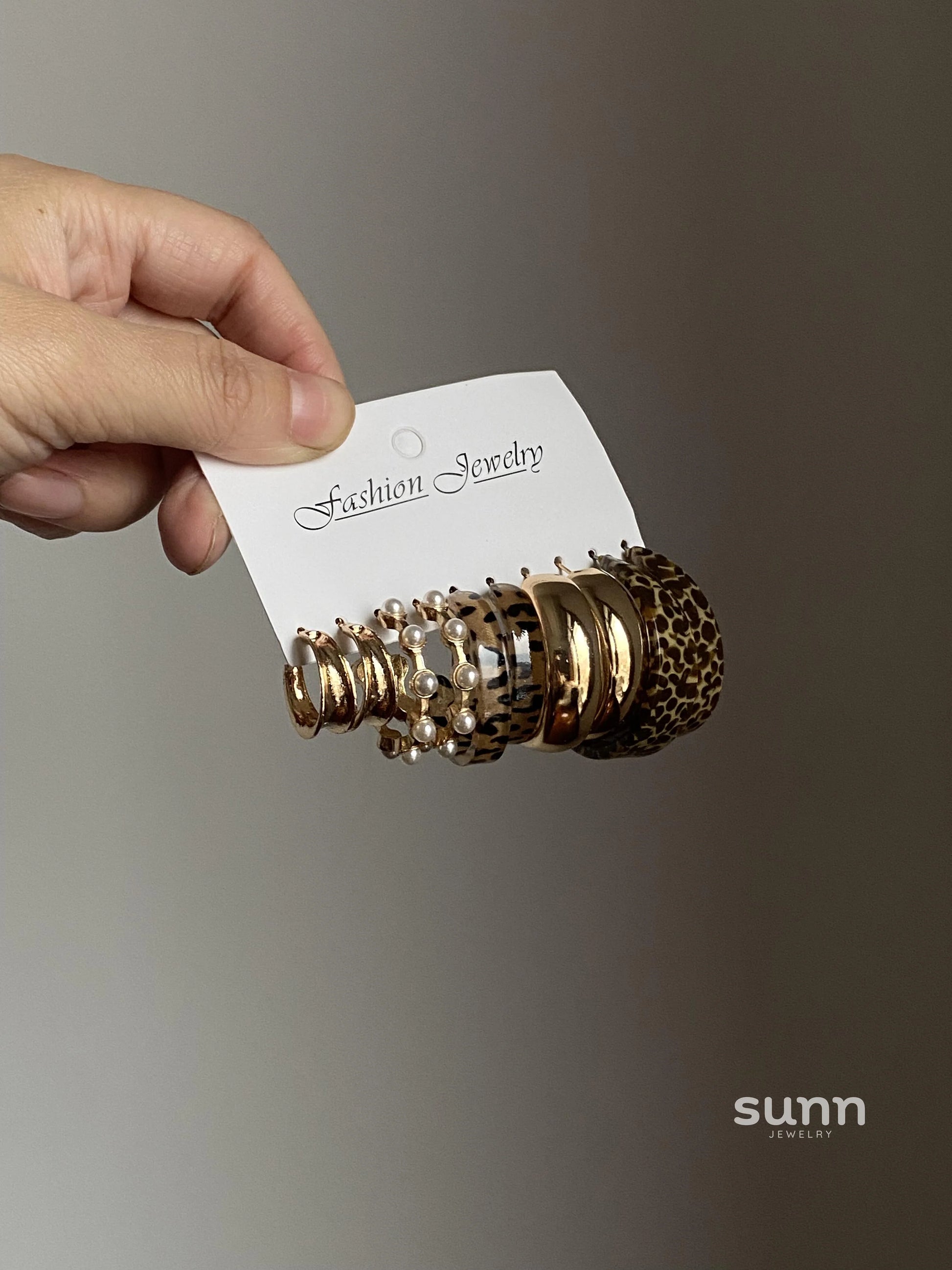 Anyah Double Crescent Studs