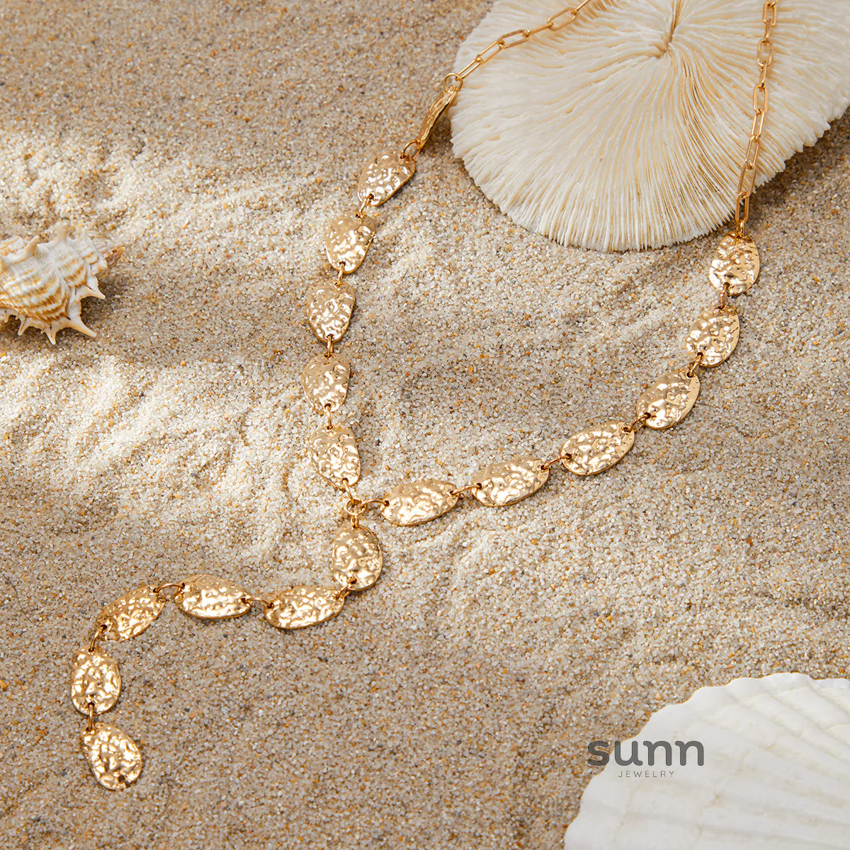 Anyiah Hammered Disc Necklace