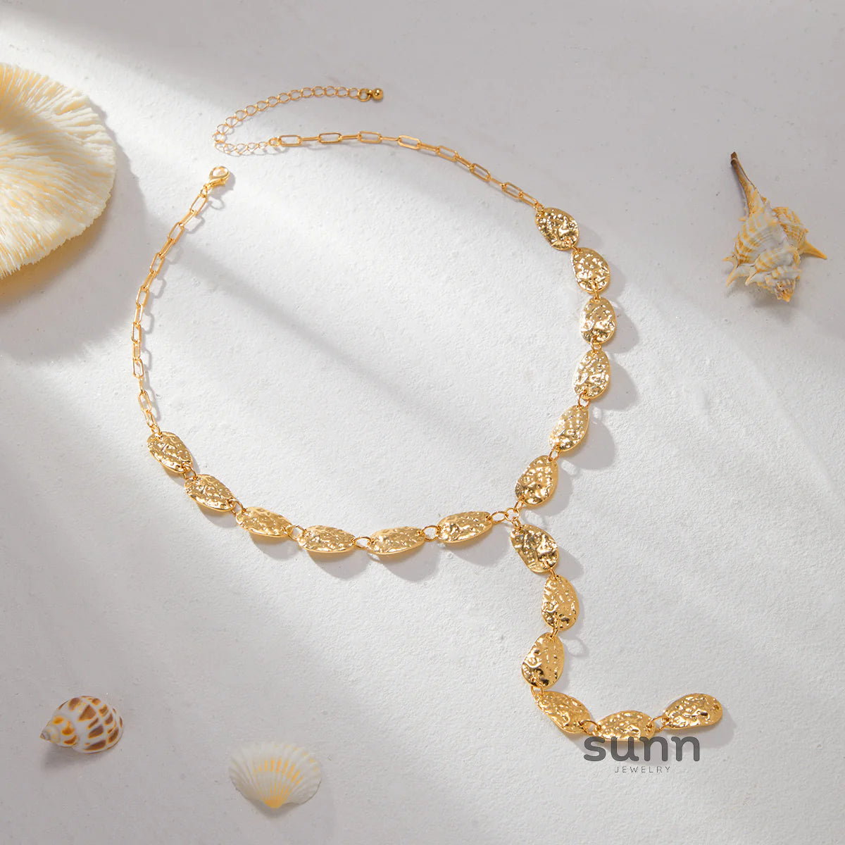 Anyiah Hammered Disc Necklace