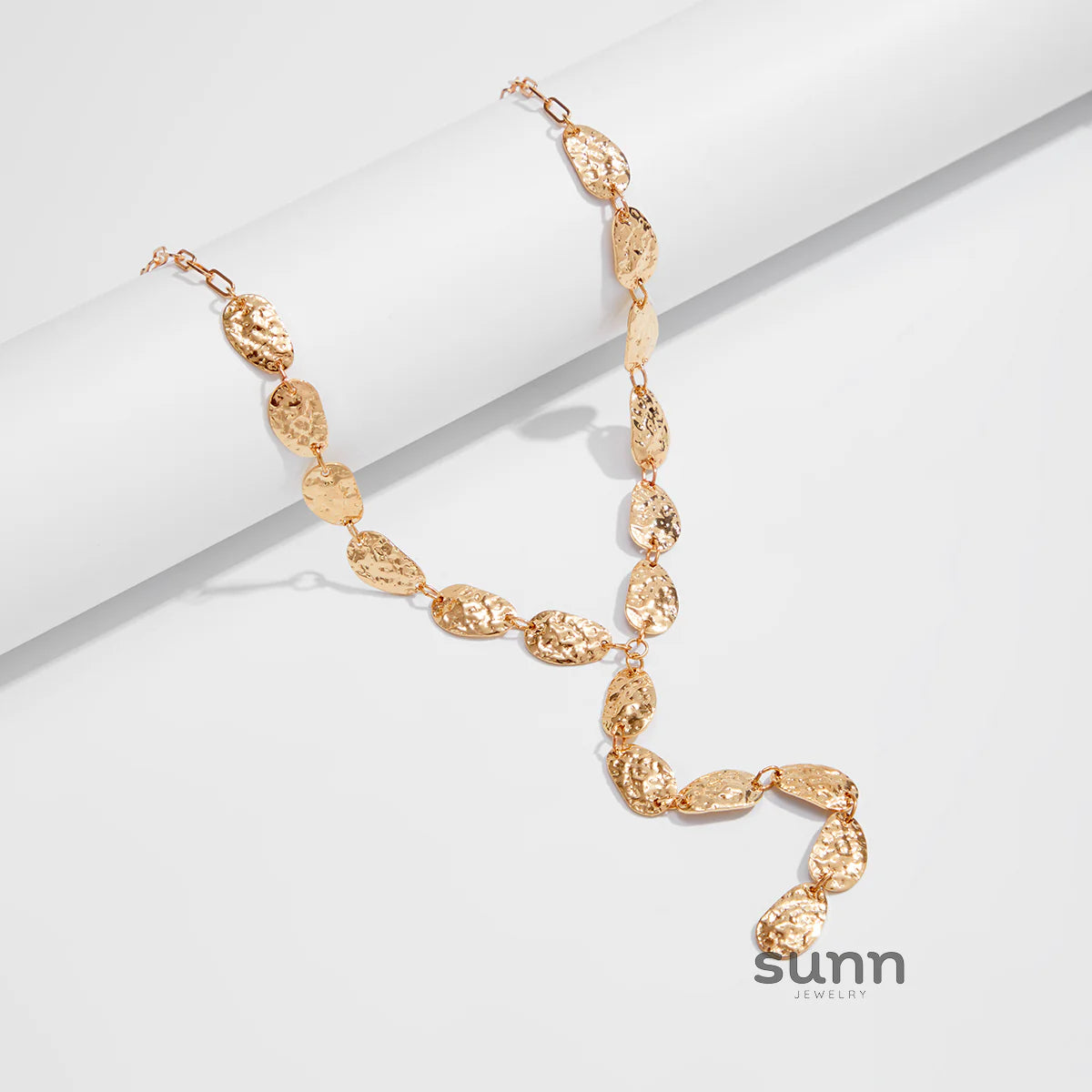 Anyiah Hammered Disc Necklace