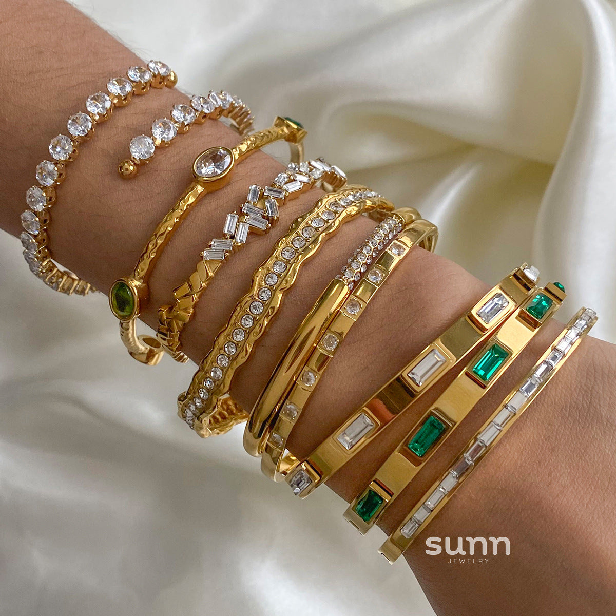 Aoife Zircon Statement Bracelet [ZCTI8P2L]