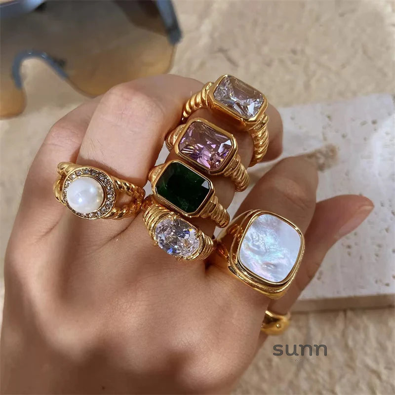April Statement Gemstone Ring
