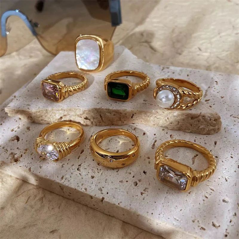 April Statement Gemstone Ring