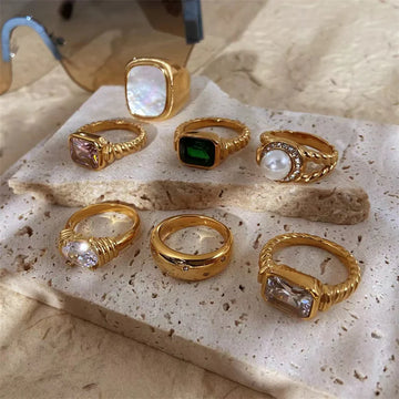 April Statement Gemstone Ring