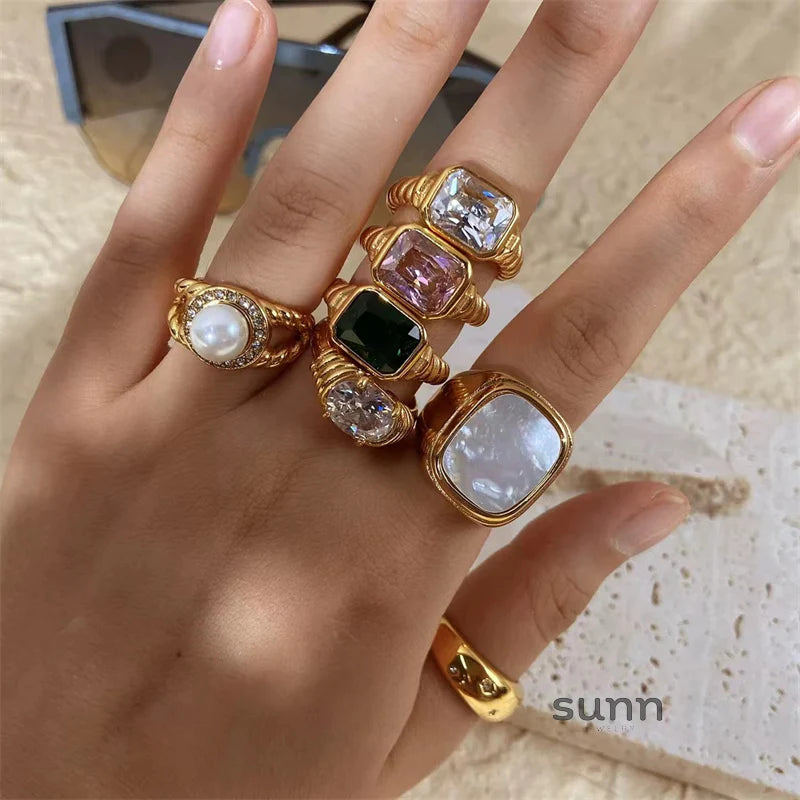 April Statement Gemstone Ring
