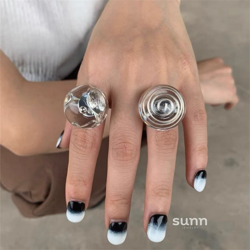 Arabelle Clear Resin Rings [E9CW3FE4]