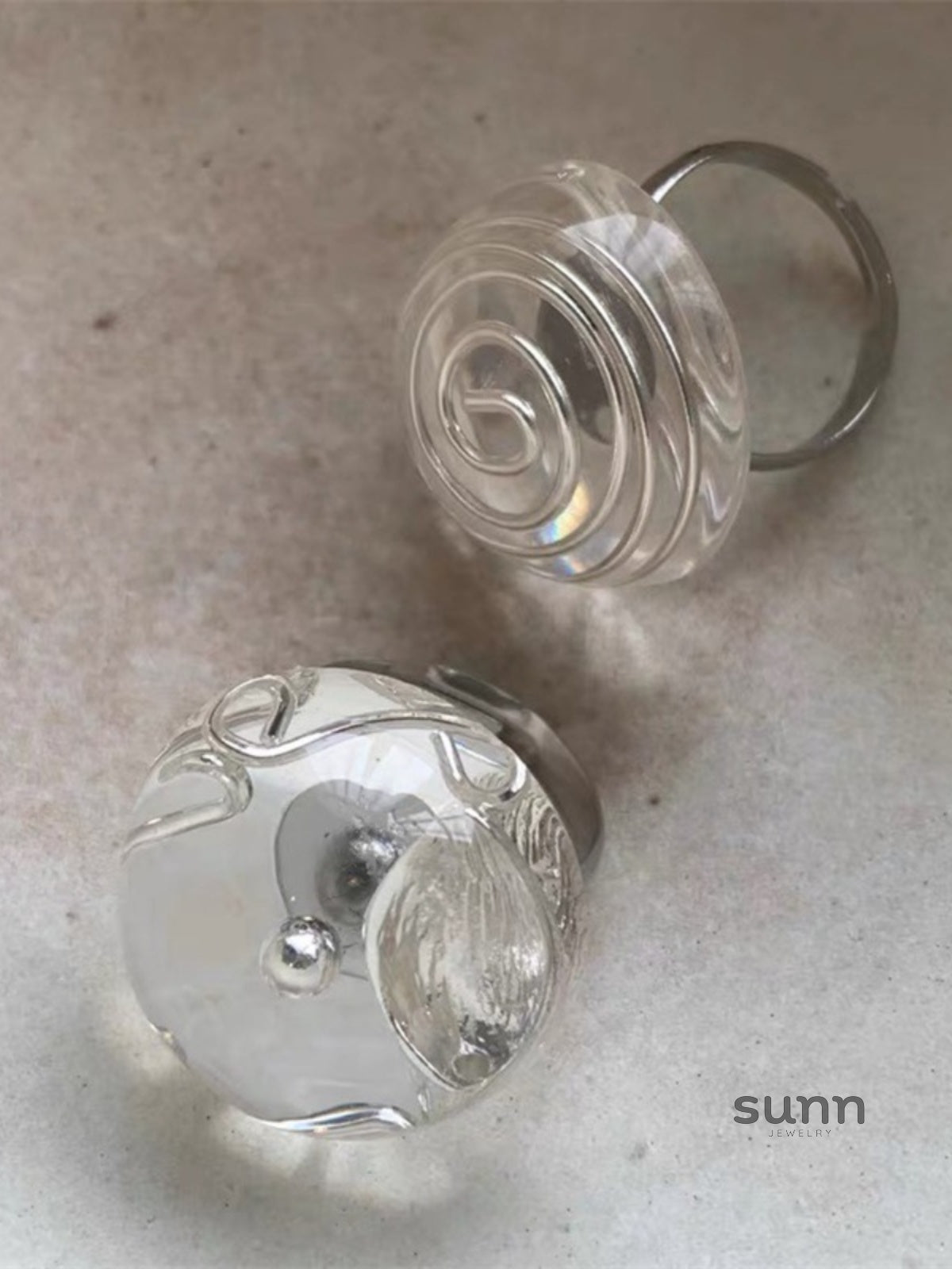 Arabelle Clear Resin Rings [X0K58WY4]