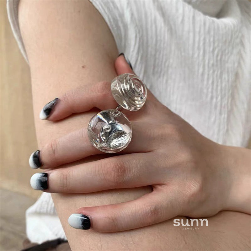 Arabelle Clear Resin Rings [N3QXGB0Y]