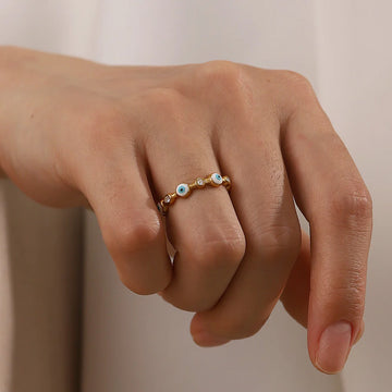 Arabelle Gold Plated Evil Eye Ring