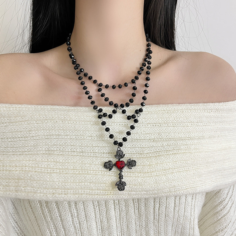 Aracely Gothic Cross Pendant Necklace [UPNFAXQX]