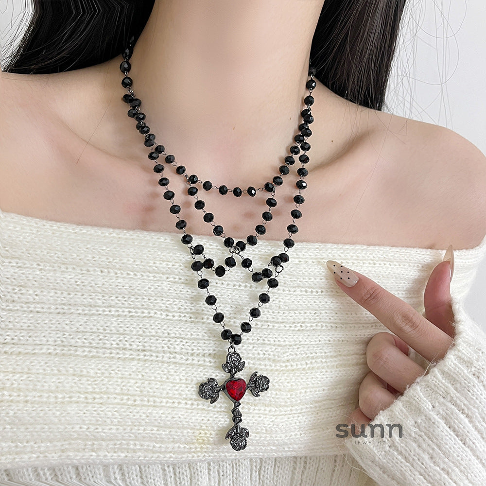 Aracely Gothic Cross Pendant Necklace [UPNFAXQX]