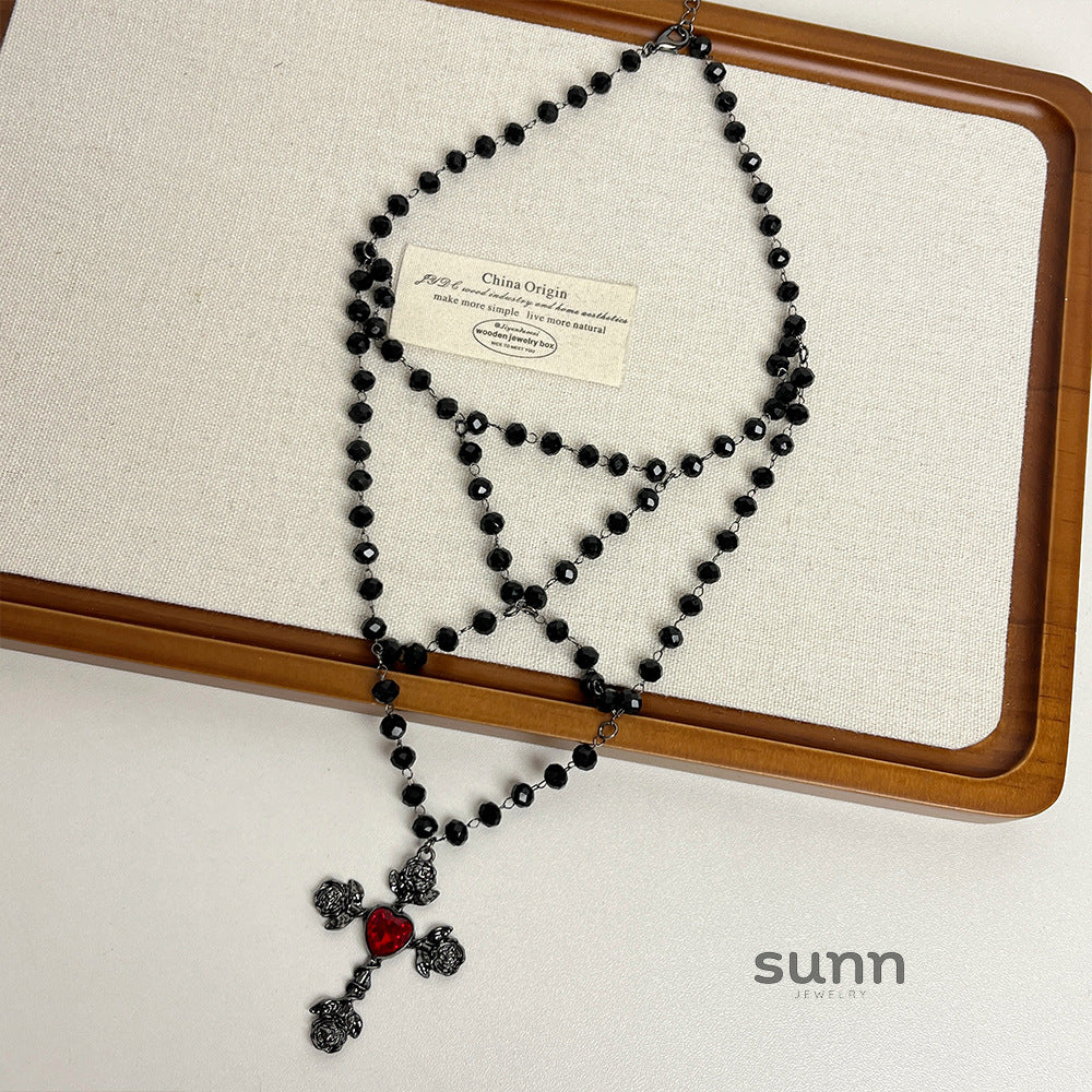 Aracely Gothic Cross Pendant Necklace [2UCHHBS8]