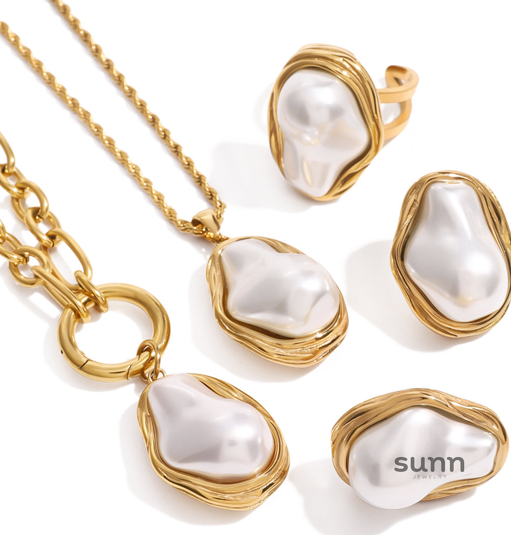Aradhya Organic Pearl Jewelry Set [6ITCLOIW]