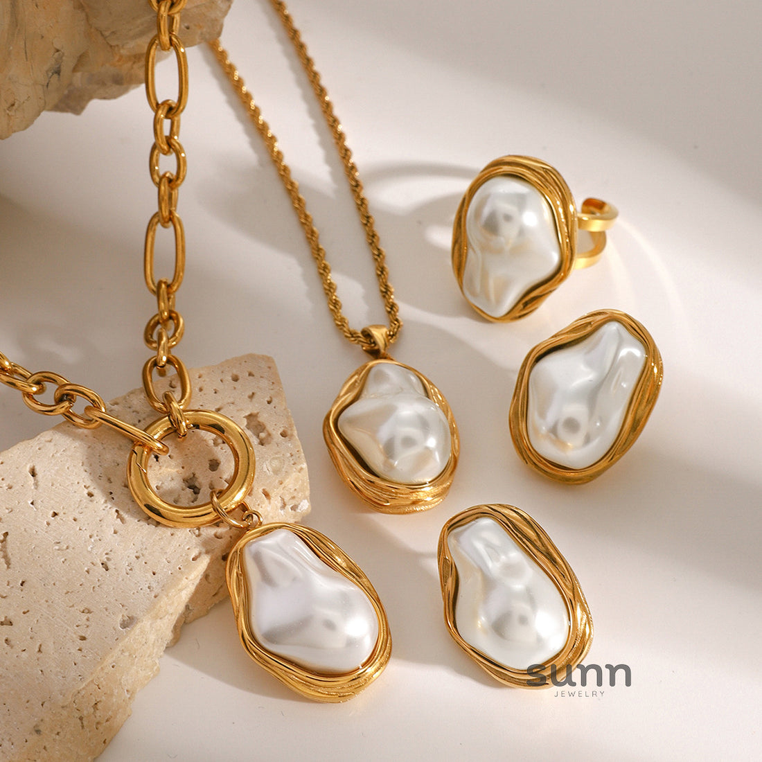 Aradhya Organic Pearl Jewelry Set [EALW7OZS]