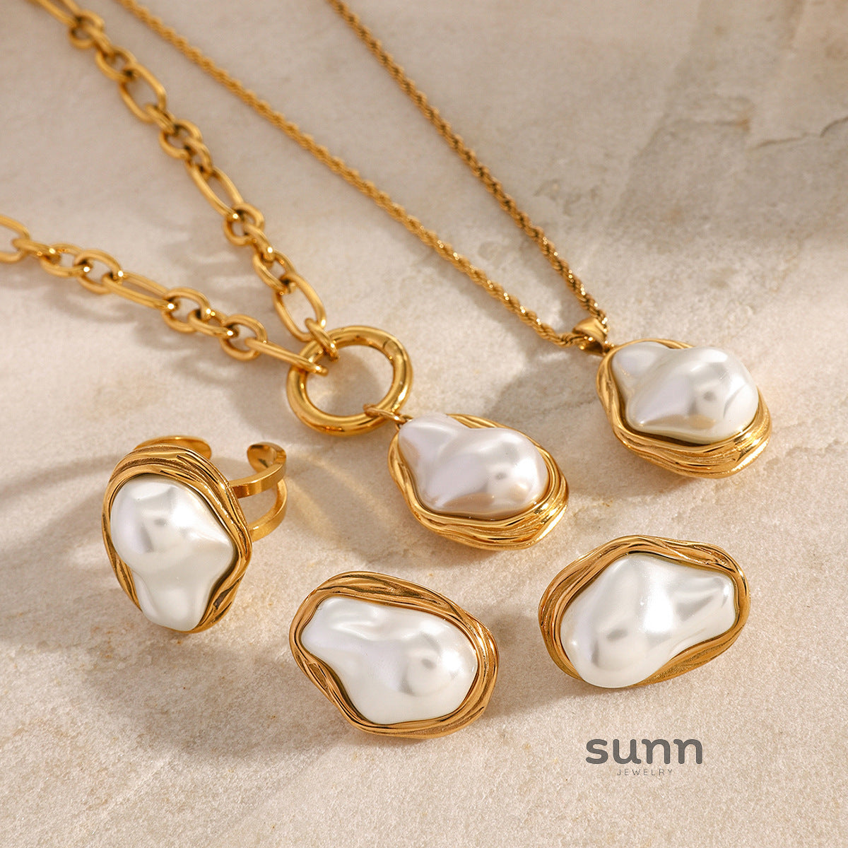 Aradhya Organic Pearl Jewelry Set [EUWYGTJU]