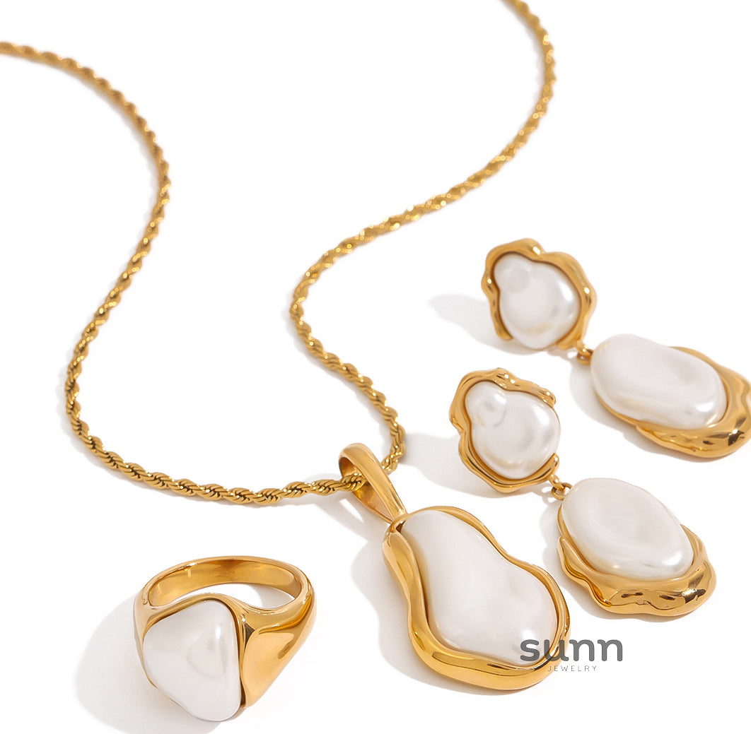 Araina Irregular Pearl Jewelry Set [POH5KAVZ]