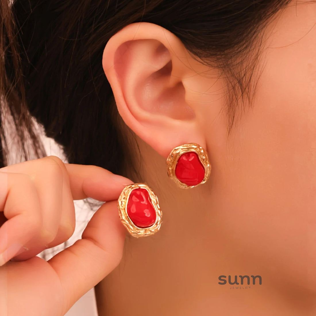 Araina Oval Pearl Earrings [YPPARQ6W]