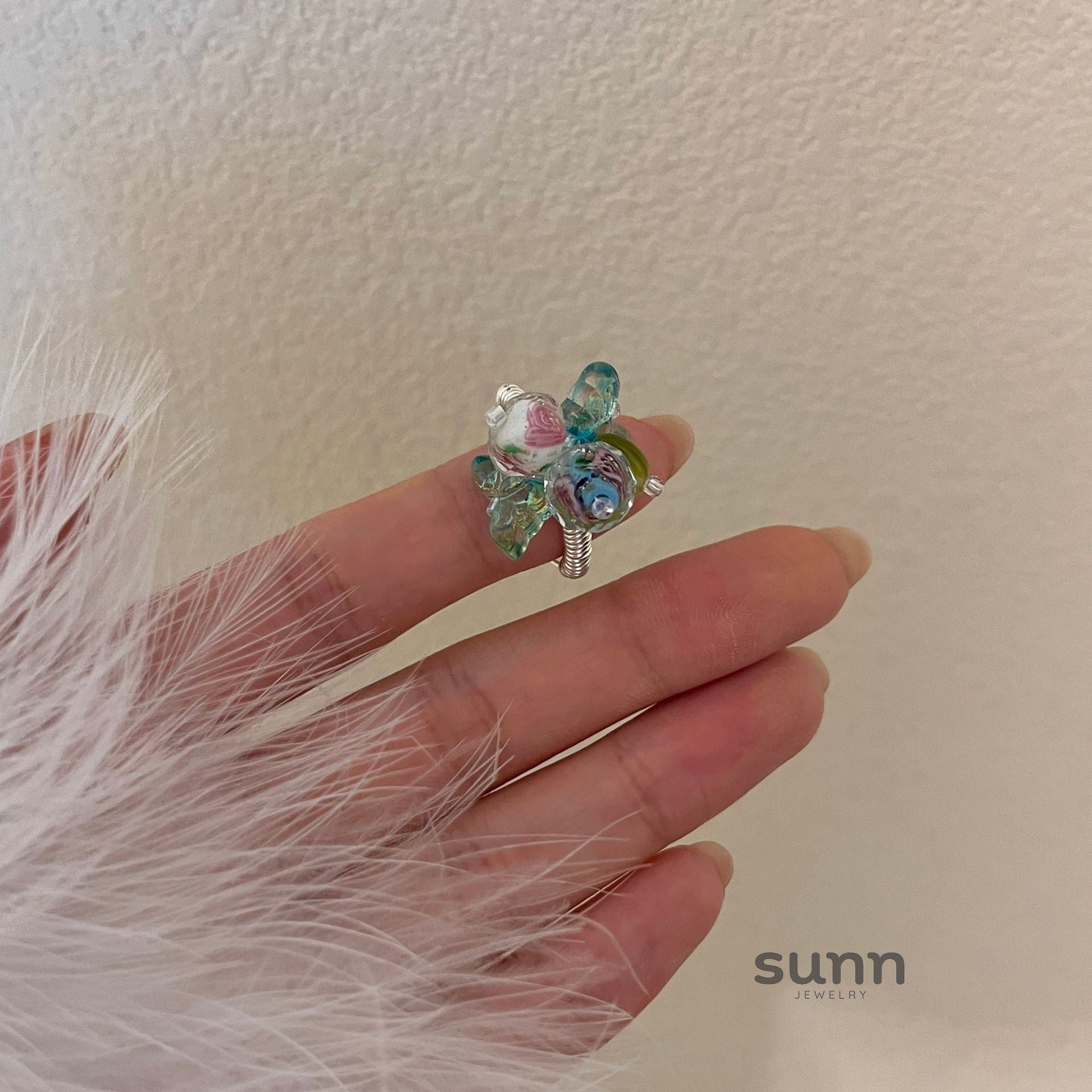 Aralyn Colorful Beaded Butterfly Ring [DPTZCXMX]