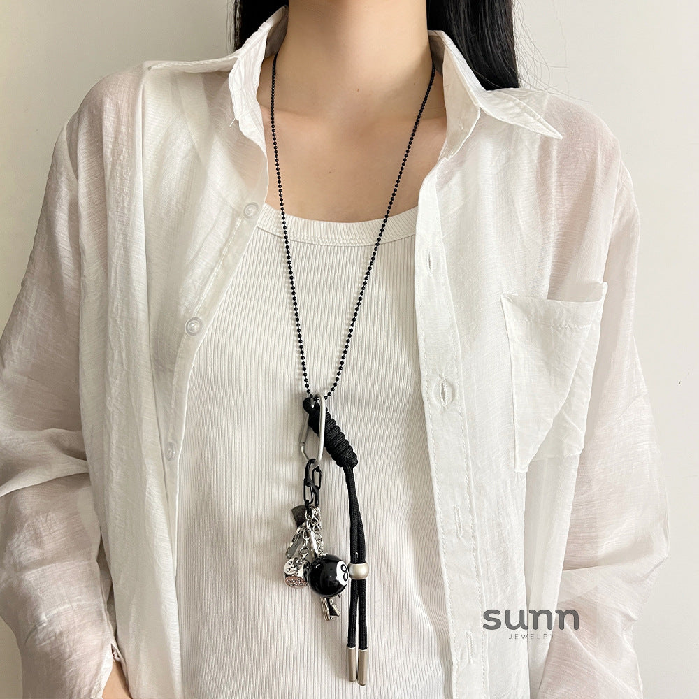 Aralynn Eight-Ball Pendant Necklace [V8CAKWA0]