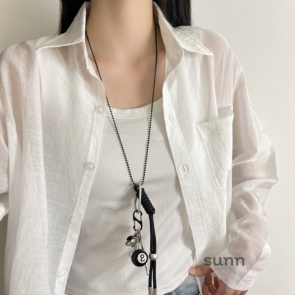 Aralynn Eight-Ball Pendant Necklace [R71RC28N]