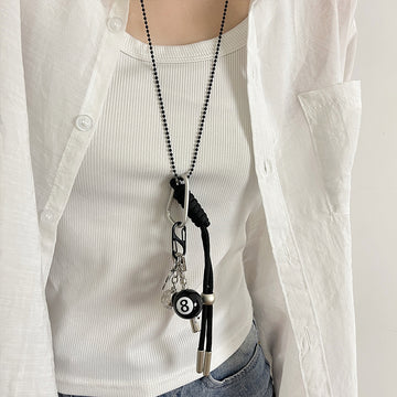 Aralynn Eight-Ball Pendant Necklace [V8CAKWA0]