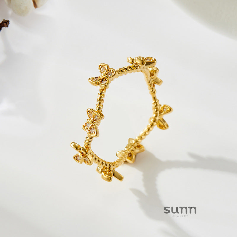 Arantza Zircon Butterfly Ring [982E44EV]