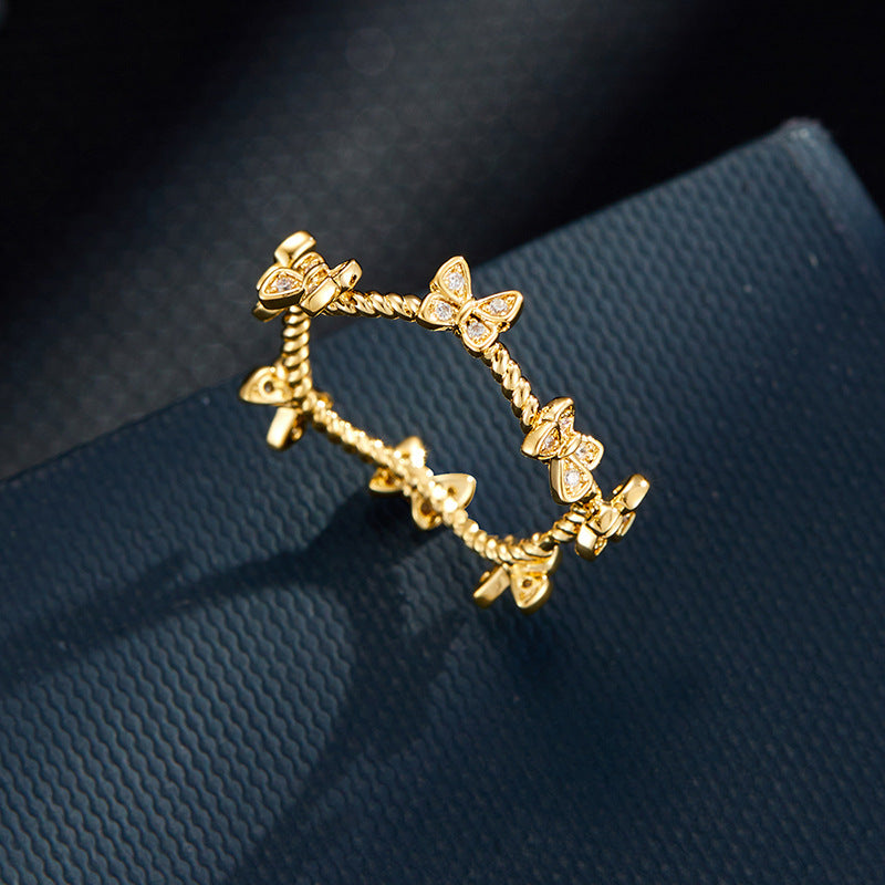 Arantza Zircon Butterfly Ring [XE1ZMBYD]