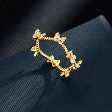 Arantza Zircon Butterfly Ring [XE1ZMBYD]