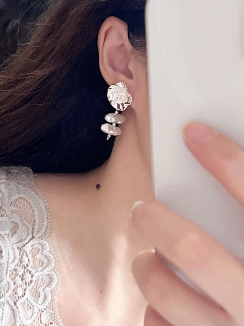 Arayna Floral Baroque Tassel Earrings